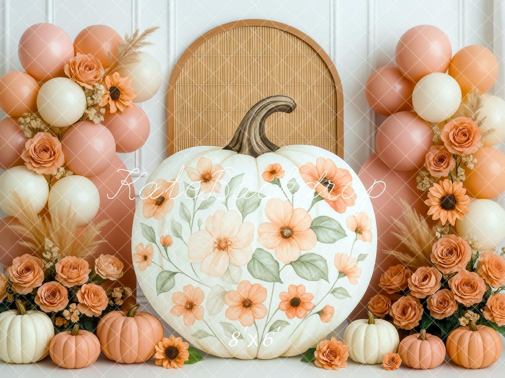 Kate Fall Pumpkin Cake Smash Backdrop Designed by Mini MakeBelieve - Kate Backdrop AU
