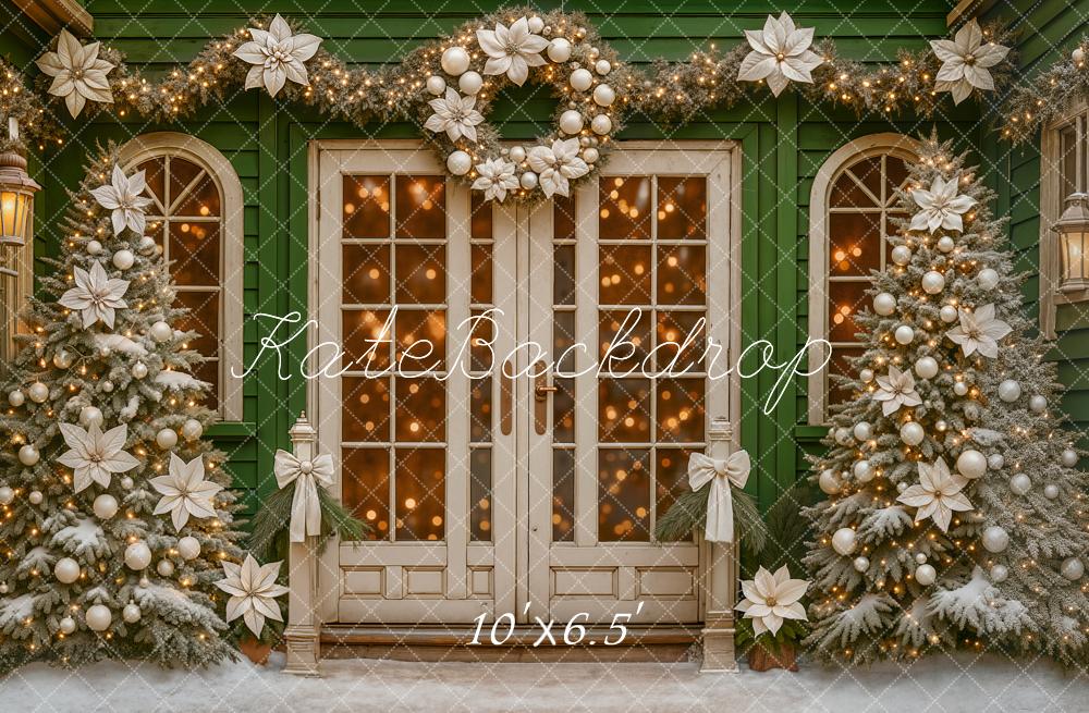 Kate Christmas Green House Backdrop Designed by Ashley Paul