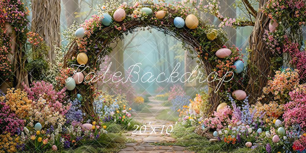 Kate Easter Egg Flower Arch Forest Backdrop Designed by Emetselch