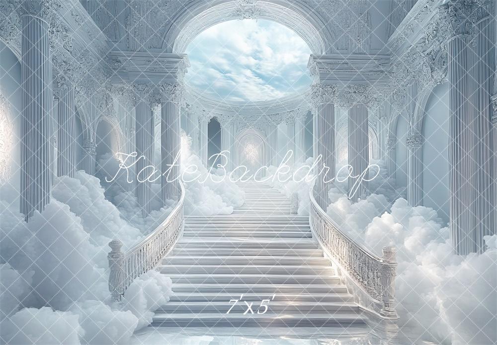 Kate Cascading Stairs Clouds Backdrop Designed by Mini MakeBelieve - Kate Backdrop AU