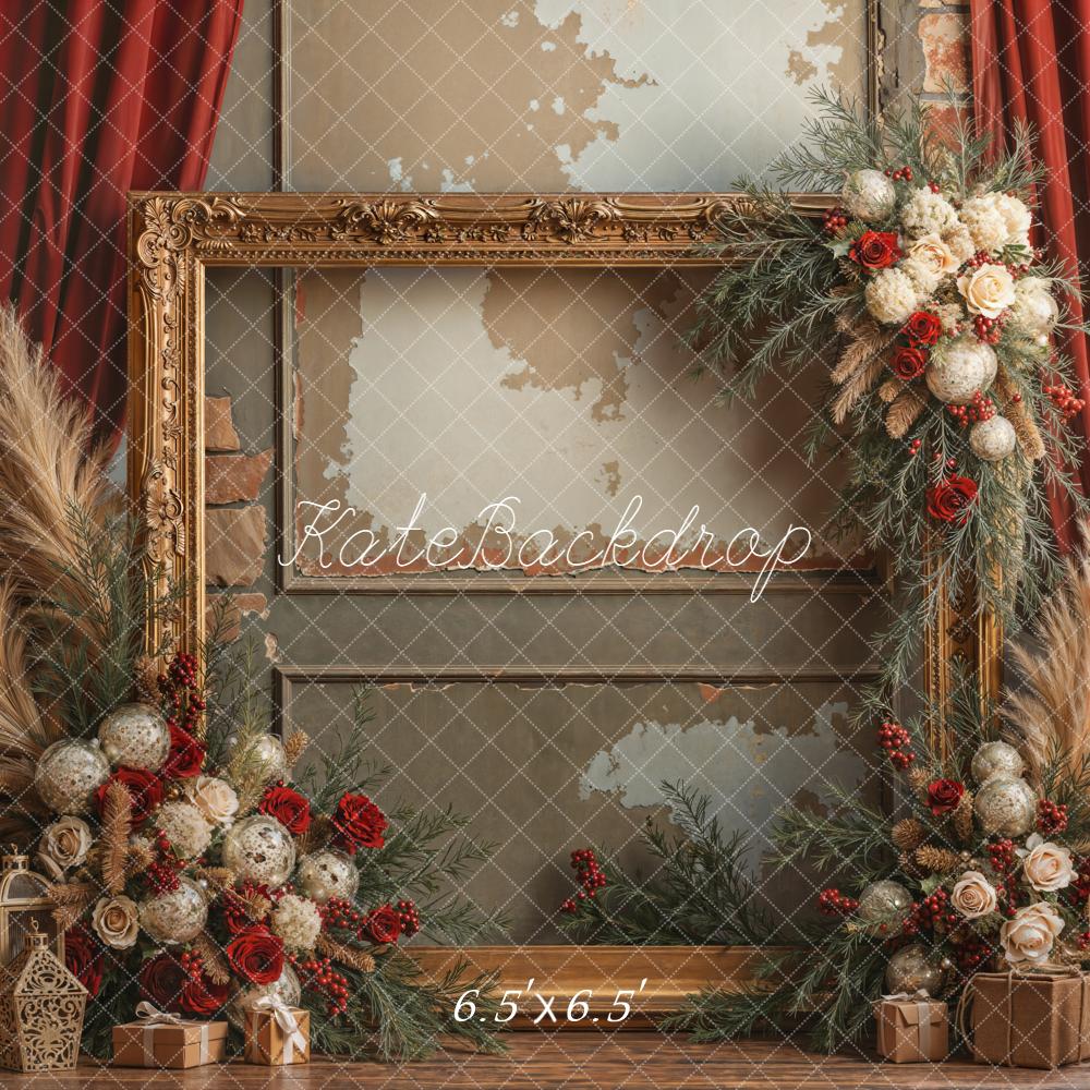 Kate Christmas Pampas Backdrop Designed by Emetselch