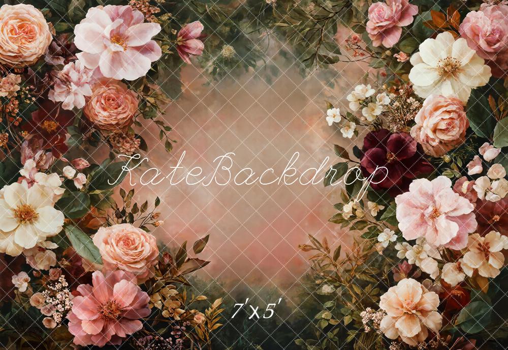 Kate Flower Vintage Maternity Photo Backdrop Designed by GQ