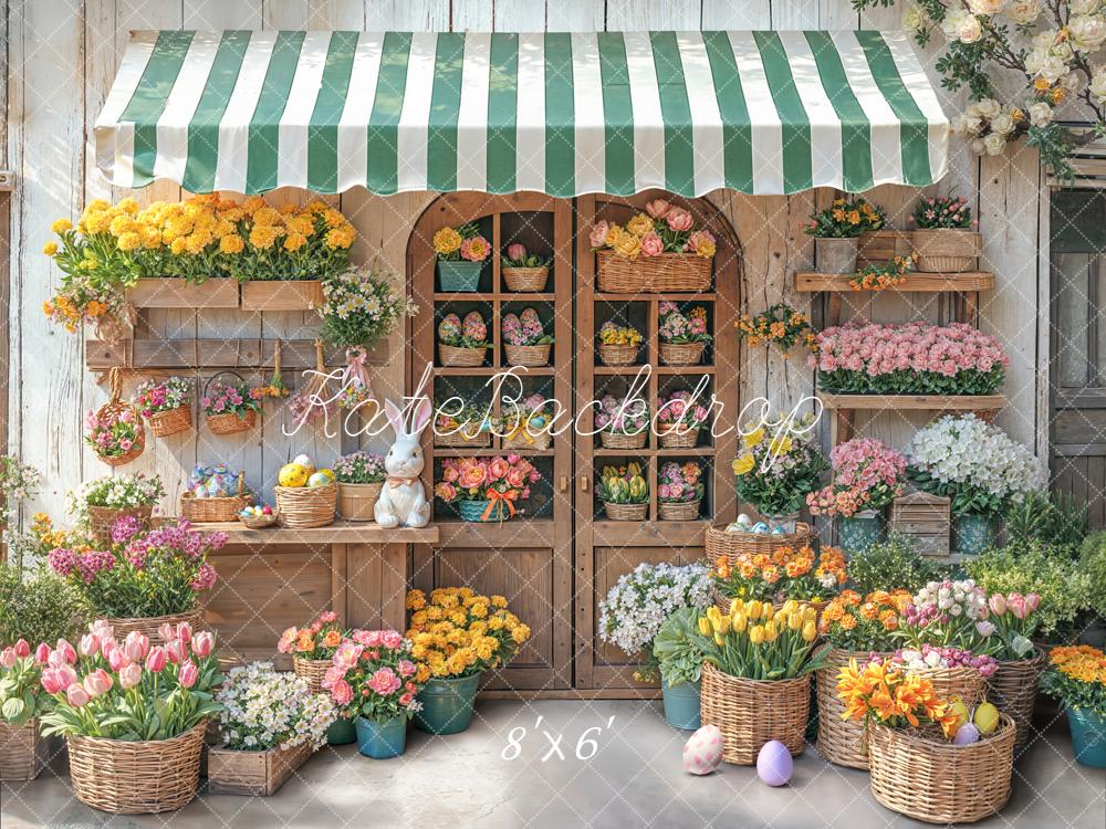Kate Easter Bunny Flower Shop Fleece Backdrop Designed by Chain