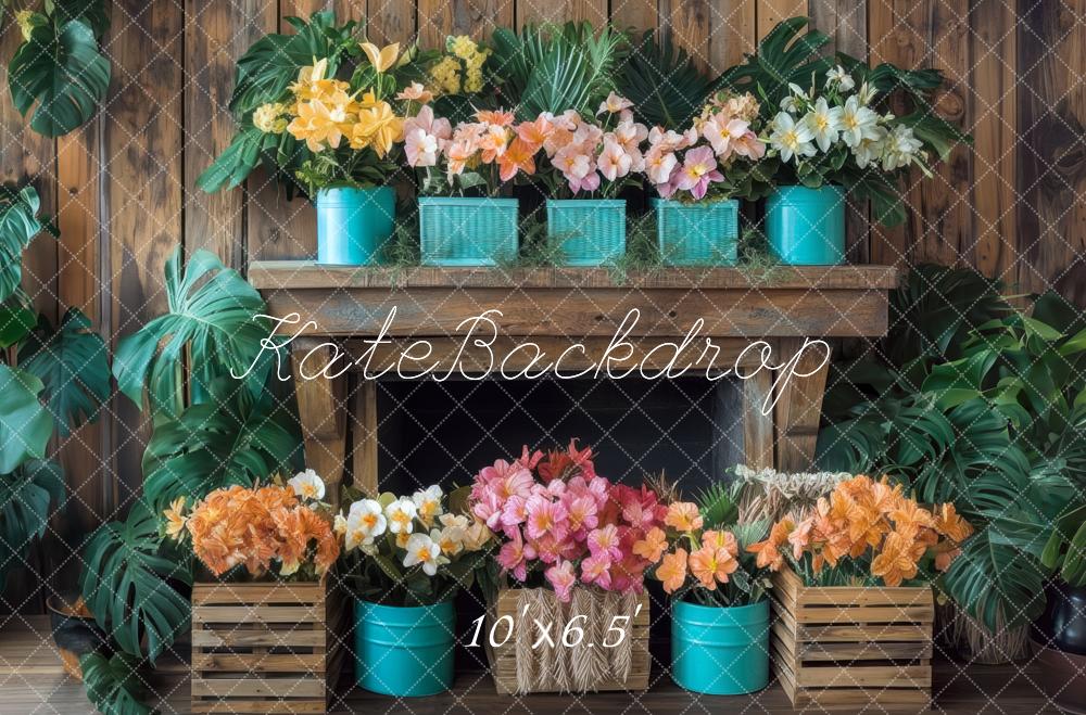 Kate Flower Pots Wooden Backdrop Designed by Mini MakeBelieve - Kate Backdrop AU