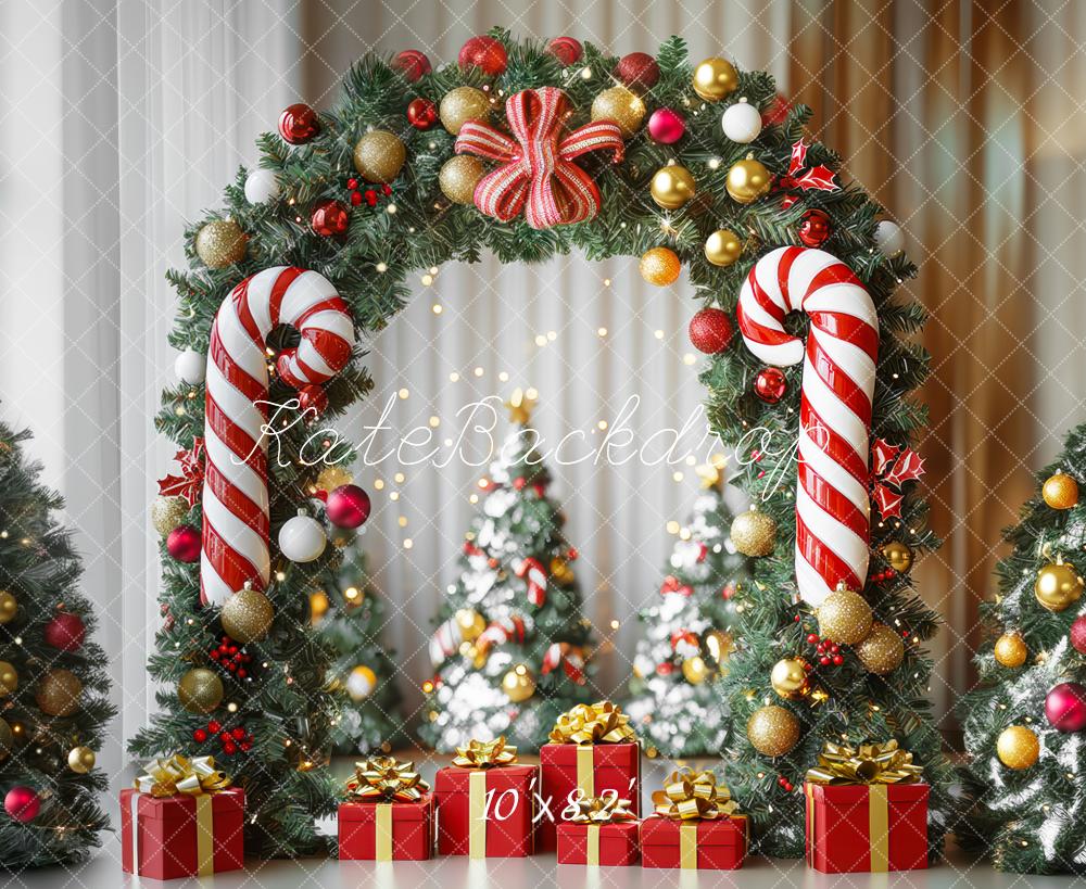 Kate Christmas Candy Arch Gifts Backdrop Designed by Mini MakeBelieve - Kate Backdrop AU