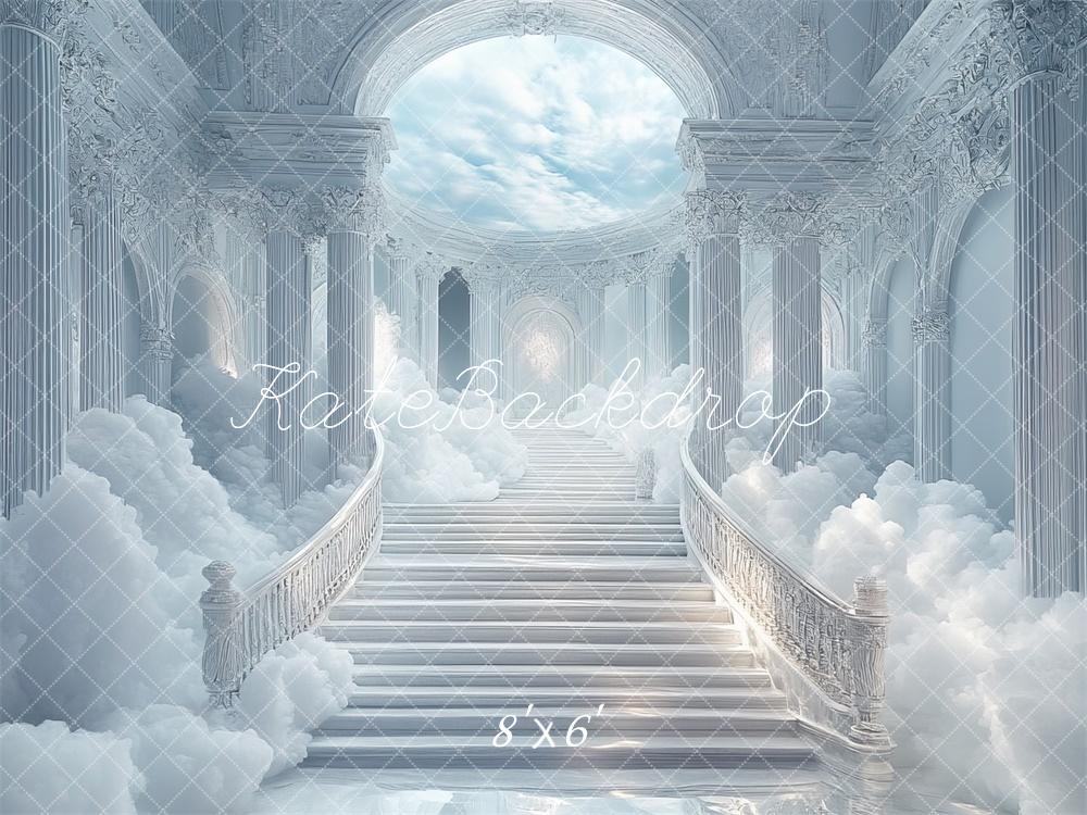 Kate Cascading Stairs Clouds Backdrop Designed by Mini MakeBelieve - Kate Backdrop AU