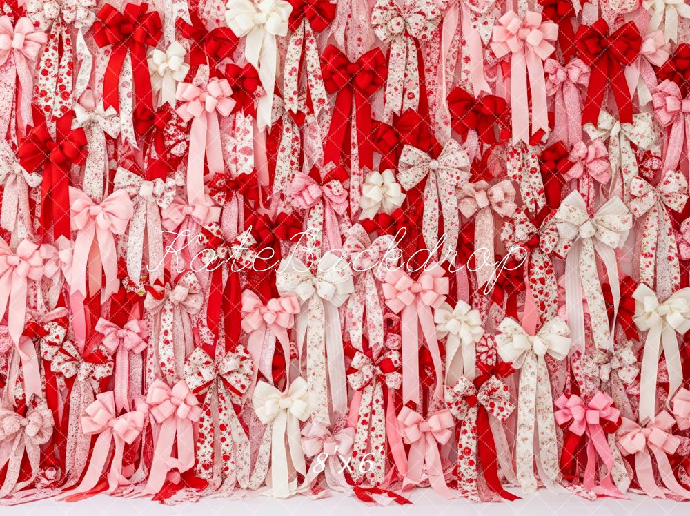 Kate Ribbons Bows Valentine's Day Backdrop Designed by Patty Roberts