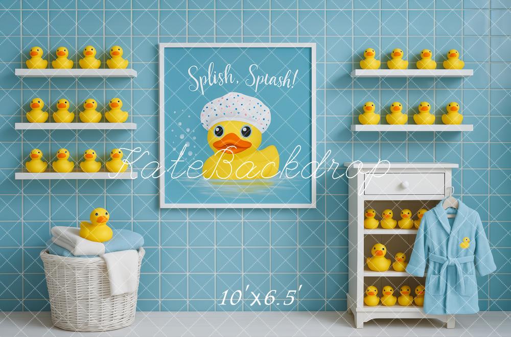 Kate Duck Bathroom Baby Shower Backdrop Designed by Patty Roberts - Kate Backdrop AU