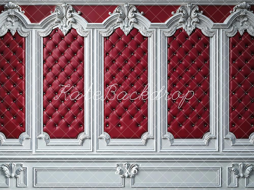 Kate Red Tufted Retro Wall Panel Backdrop Designed by Mini MakeBelieve