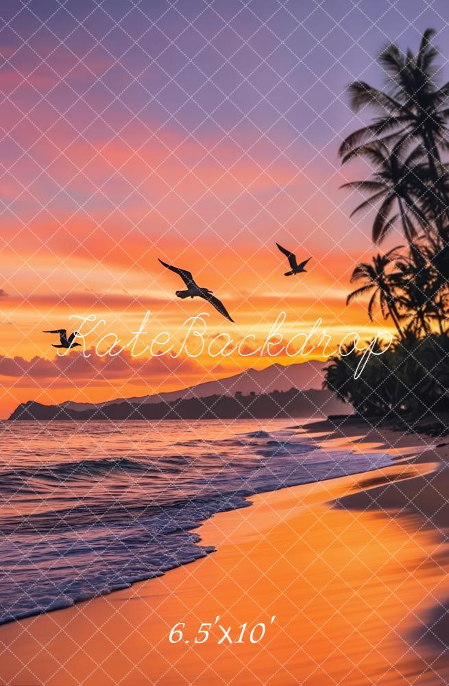 Kate Sunset Beach Birds Backdrop Designed by Chain Photography - Kate Backdrop AU