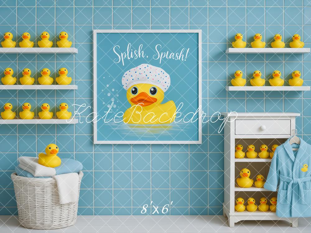 Kate Duck Bathroom Baby Shower Backdrop Designed by Patty Roberts - Kate Backdrop AU