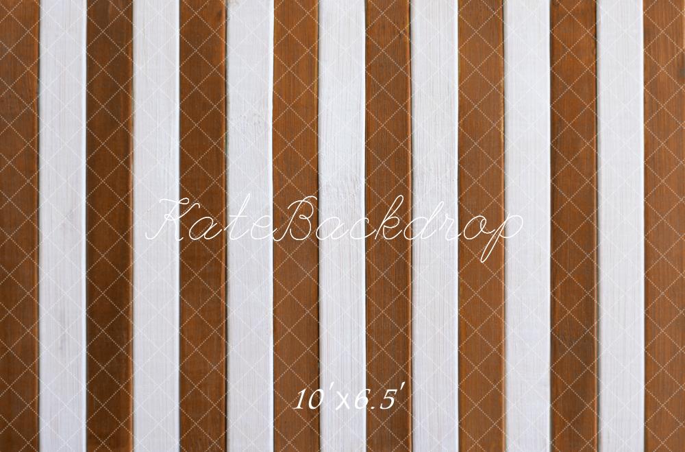 Kate Brown White Vertical Wood Planks Backdrop Designed by Mini MakeBelieve
