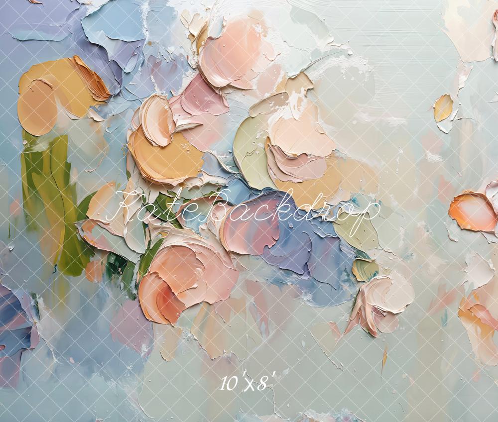 Kate Floral Palette Fleece Backdrop Designed by Emetselch - Kate Backdrop AU