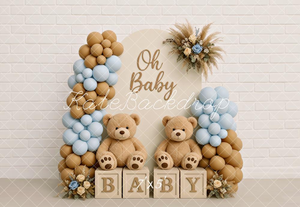 Kate Baby Shower Teddy Bears Balloon Backdrop Designed by Ashley Paul