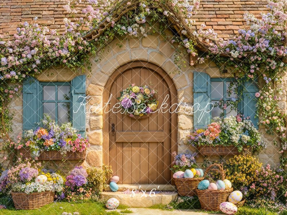 Lightning Deal Kate Easter Eggs Cottage Flowers Baskets Backdrop Designed by Emetselch