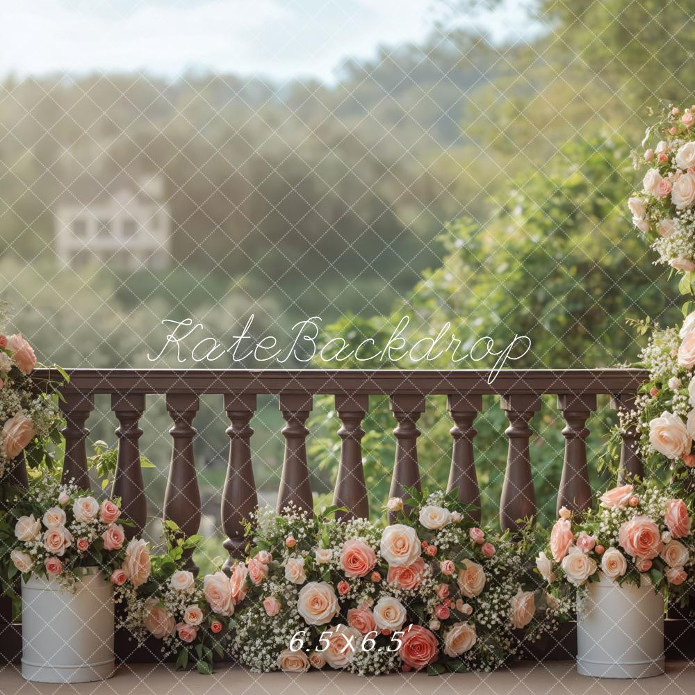 Kate Spring Balcony Floral Backdrop Designed by Mini MakeBelieve