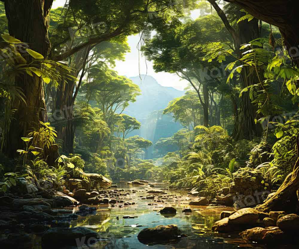 Kate Jungle Forest Creek Backdrop Designed by Emetselch - Kate Backdrop AU