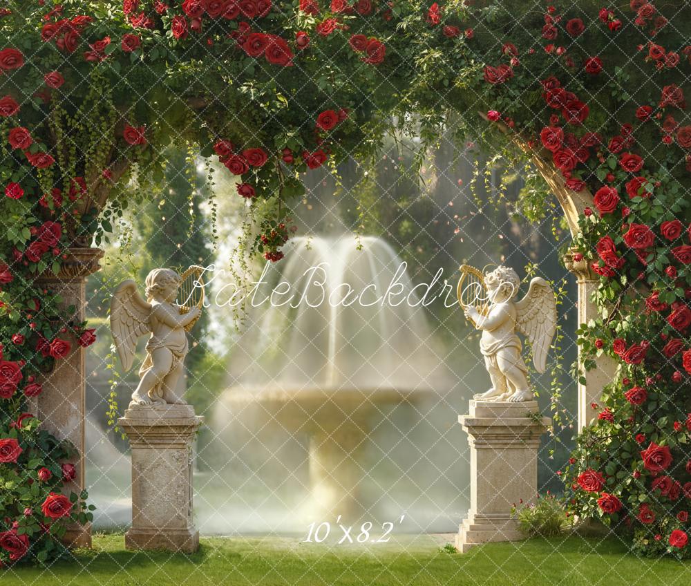 Kate Garden Arch Cherub Fountain Backdrop Designed by Emetselch