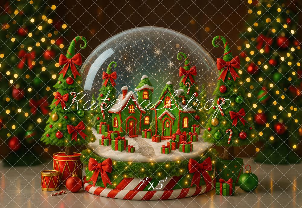 Kate Snow Globe Christmas Trees Backdrop Designed by Ashley Paul