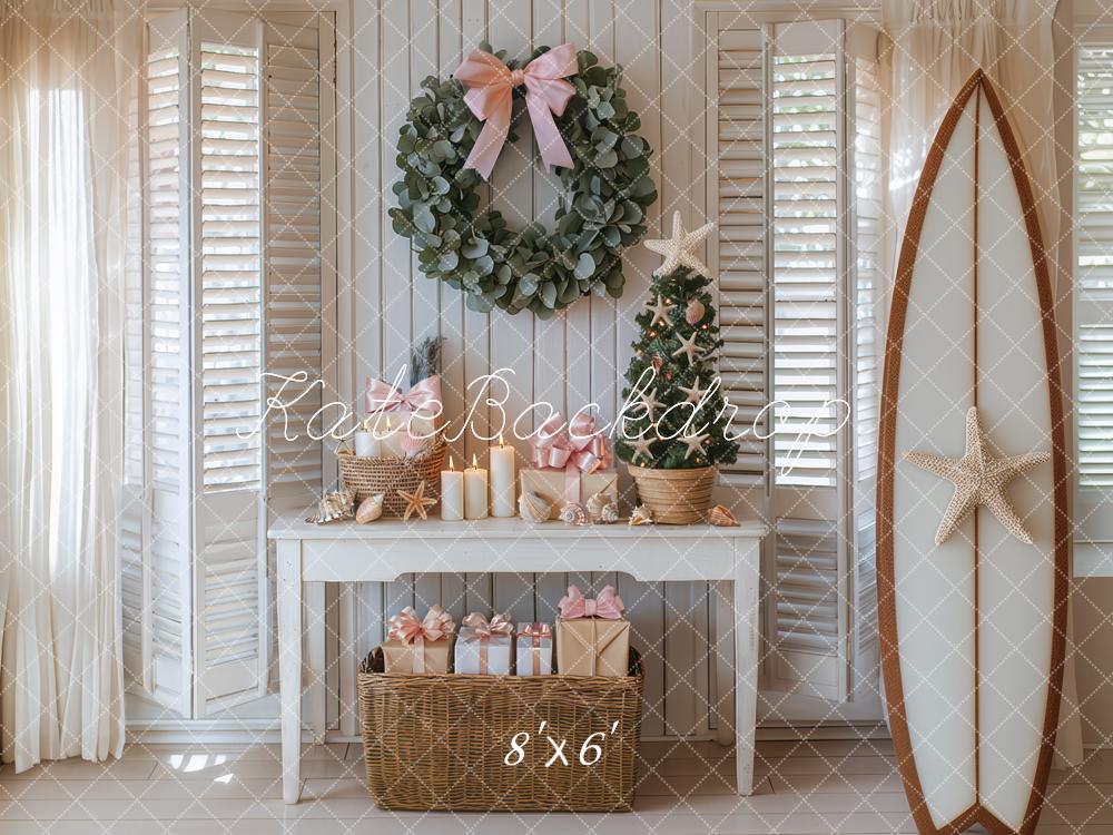 Kate Christmas Wreath Surfboard Backdrop Designed by Mini MakeBelieve - Kate Backdrop AU