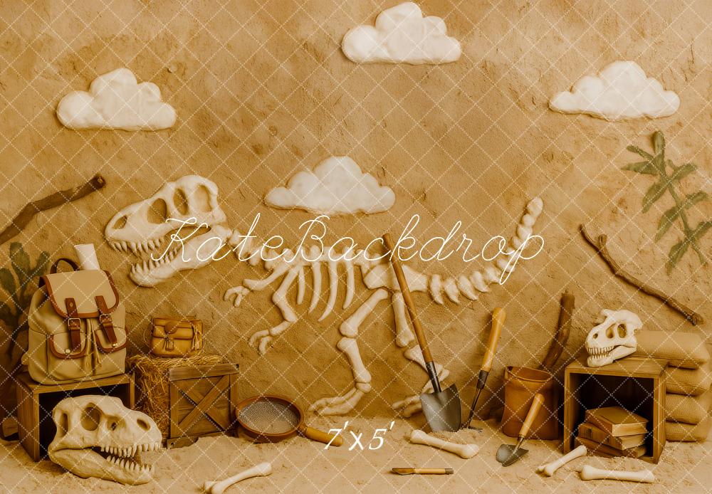 Kate Dinosaur Fossil Bones Sand Adventure Backdrop Designed by Patty Roberts