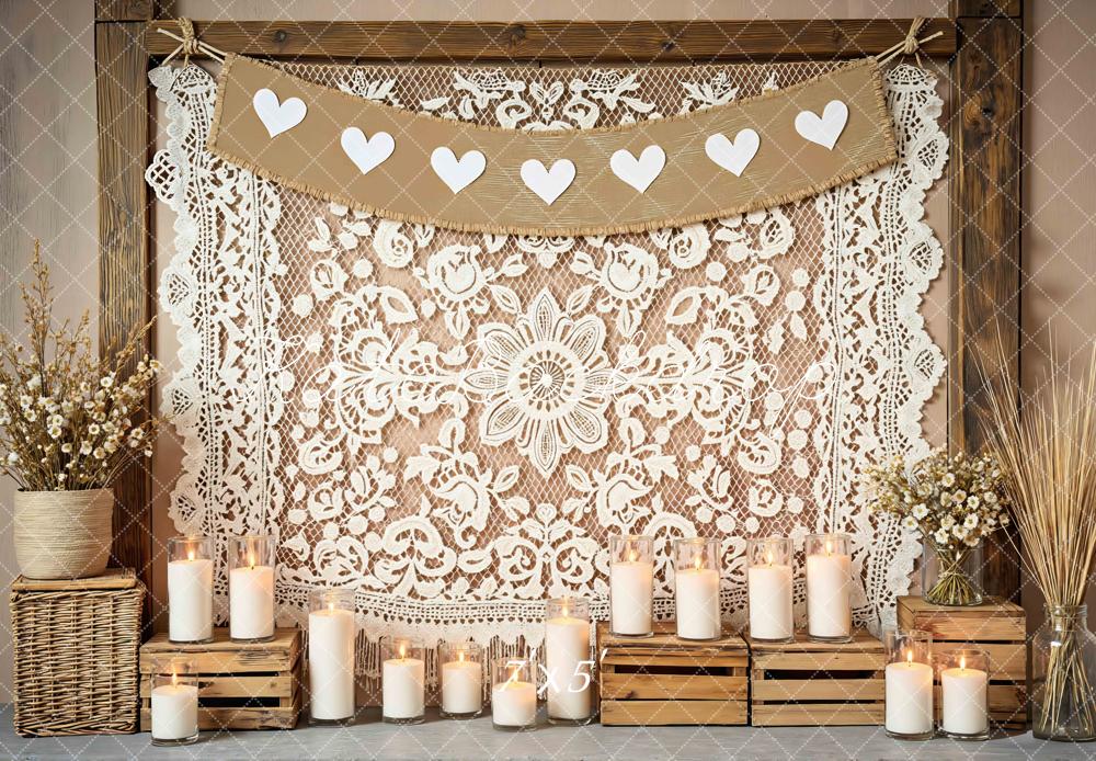 Kate Boho Candles Wooden Crates Backdrop Designed by Mini MakeBelieve