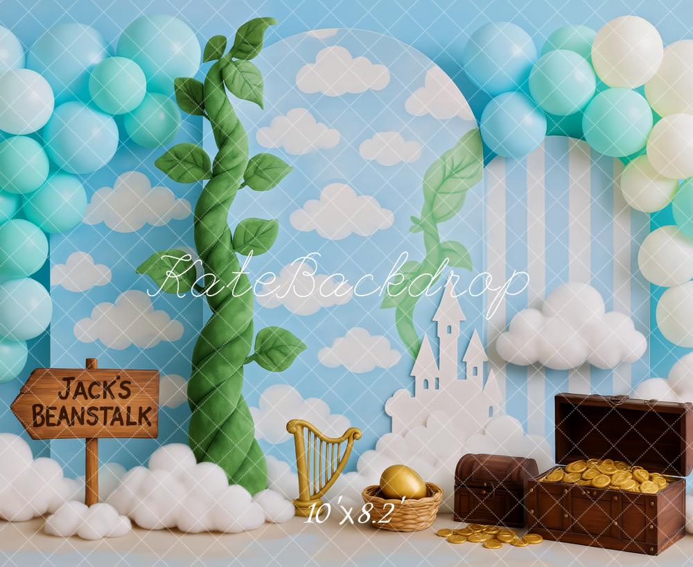 Kate Beanstalk Treasure Clouds Backdrop Designed by Patty Roberts - Kate Backdrop AU
