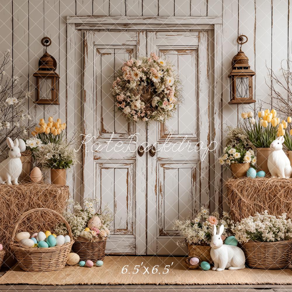 Kate Easter Bunny Retro Door Backdrop Designed by Emetselch