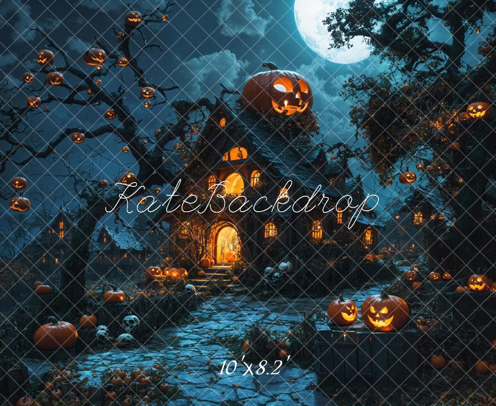 Kate Halloween Haunted House Backdrop Designed by Emetselch - Kate Backdrop AU