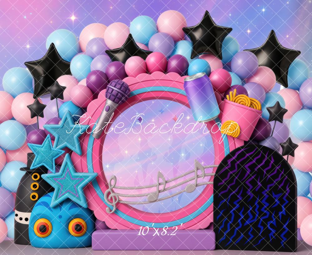 Kate Music Note Balloon Birthday Party Backdrop Designed by Mini MakeBelieve