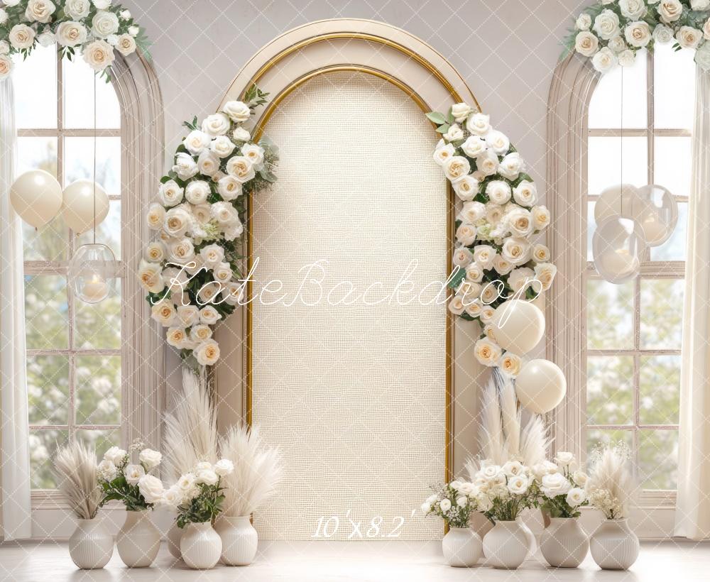 Kate Wedding Flower Arch Window Backdrop Spring Designed by Mini MakeBelieve - Kate Backdrop AU