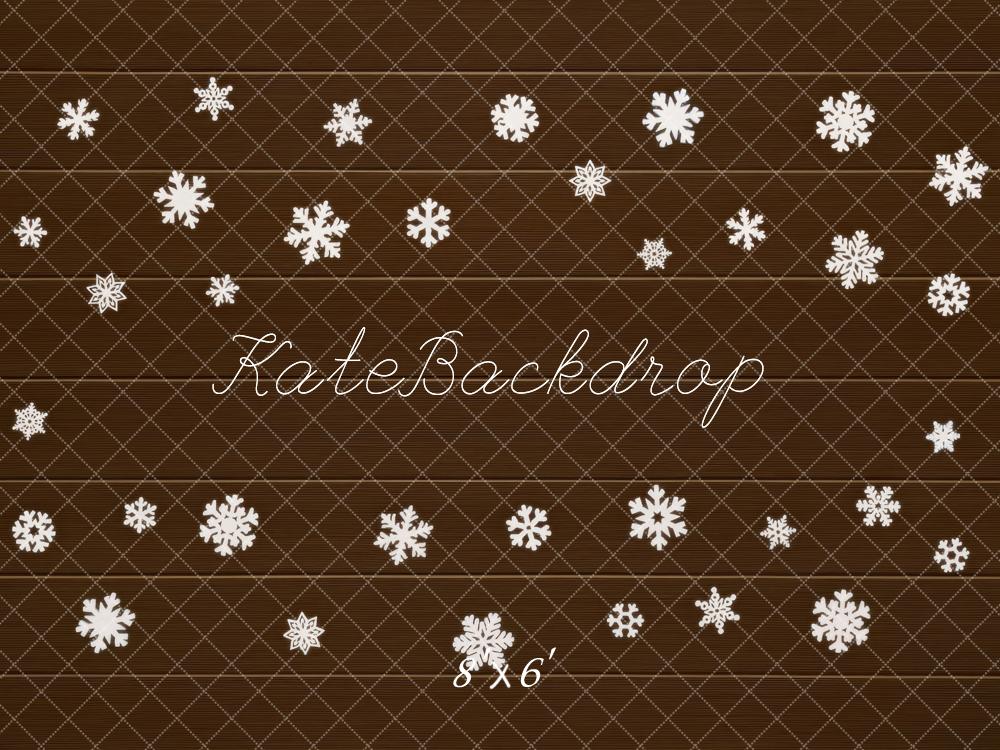 Kate Snowflake Wood Pattern Backdrop Designed by Mini MakeBelieve