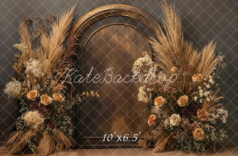 Kate Arch Dried Floral Rustic Backdrop Designed by Emetselch