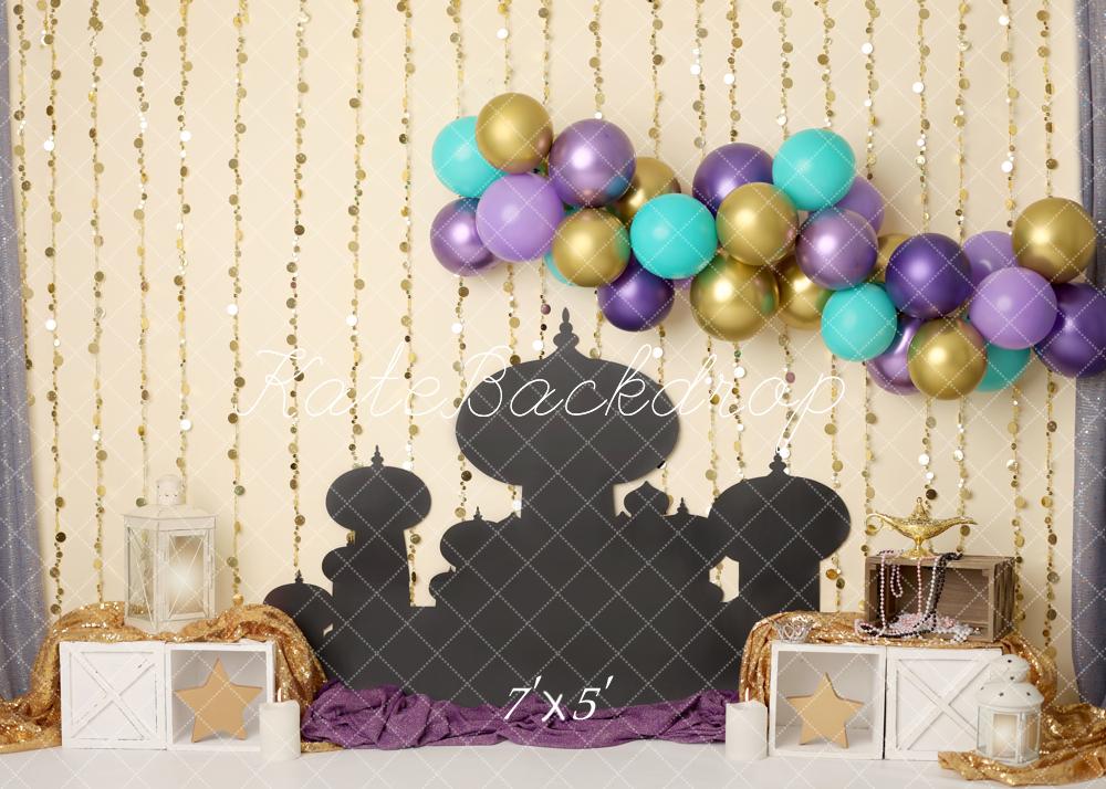 Kate Arabian Nights Palace Balloons Backdrop Designed by Melissa King - Kate Backdrop AU