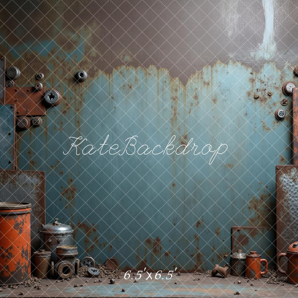 Kate Rusty Metal Wall Industrial Backdrop Designed by Laura Bybee