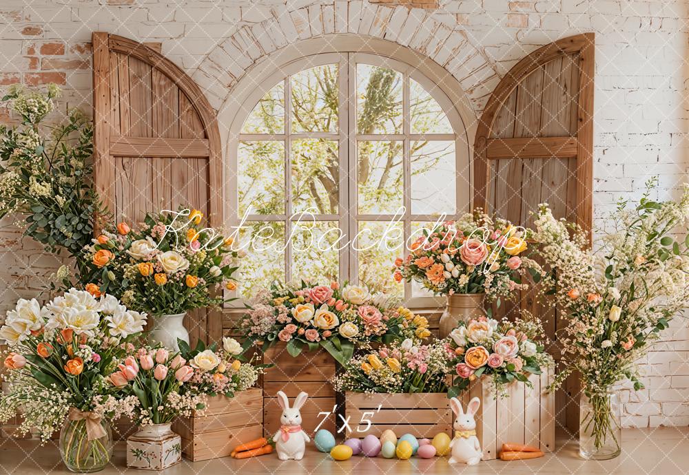 Kate Easter Bunny Eggs Window Backdrop Designed by Emetselch