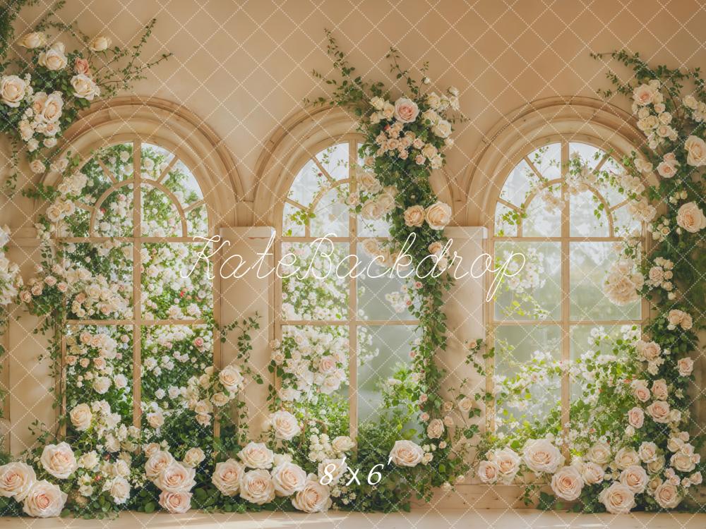 Kate Spring Flower Arch Windows Backdrop Designed by Emetselch