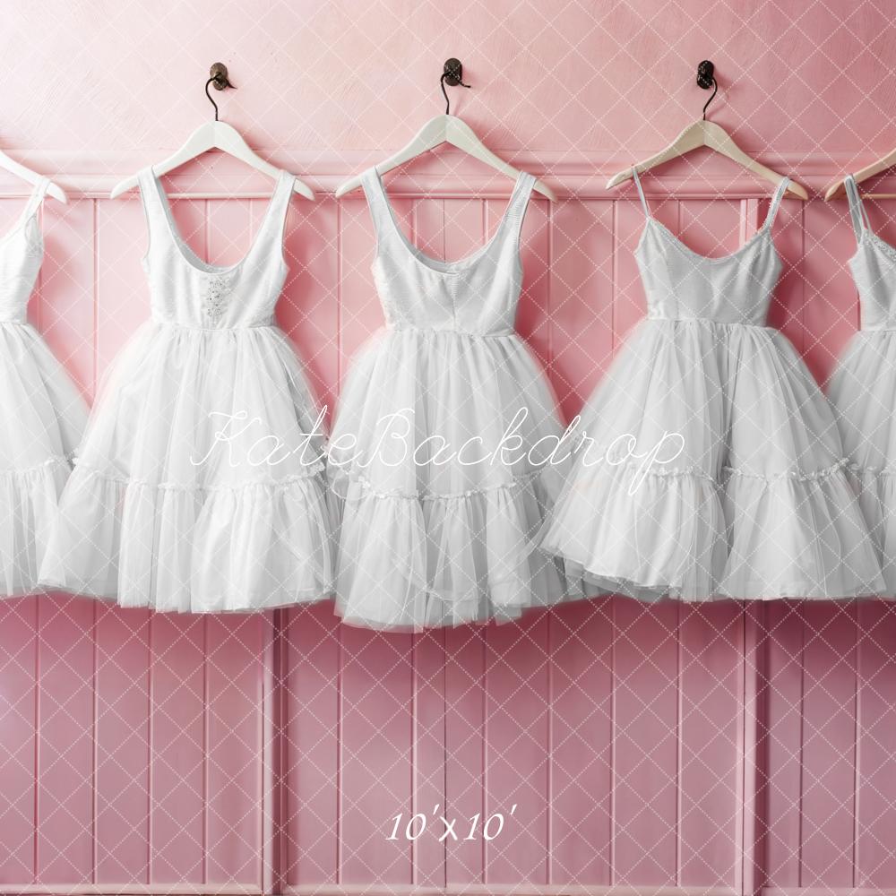 Kate White Dresses Pink Panel Wall Backdrop Designed by Emetselch