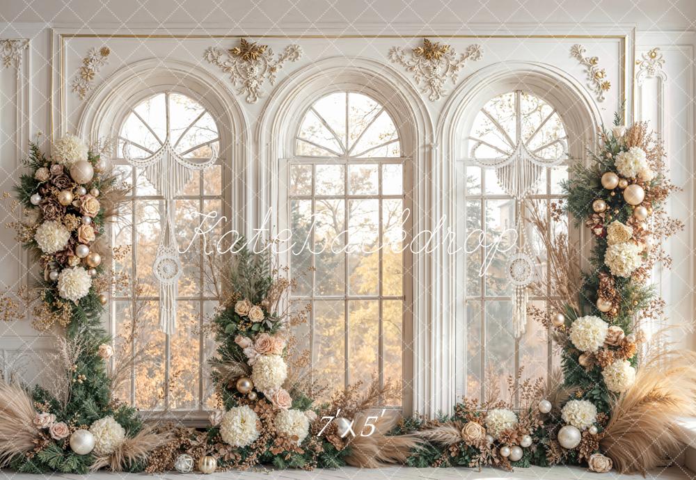 Kate Flower Arch Elegant Windows Backdrop Designed by Emetselch