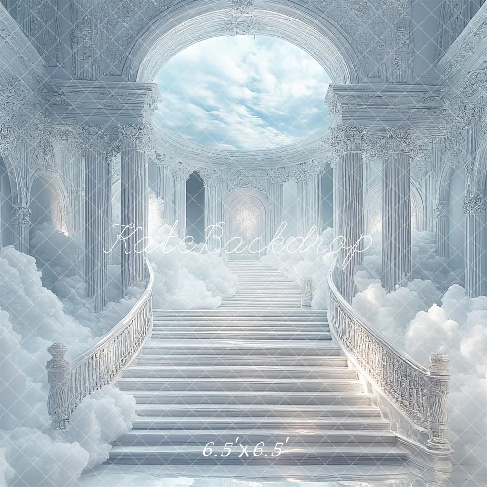 Kate Cascading Stairs Clouds Backdrop Designed by Mini MakeBelieve - Kate Backdrop AU