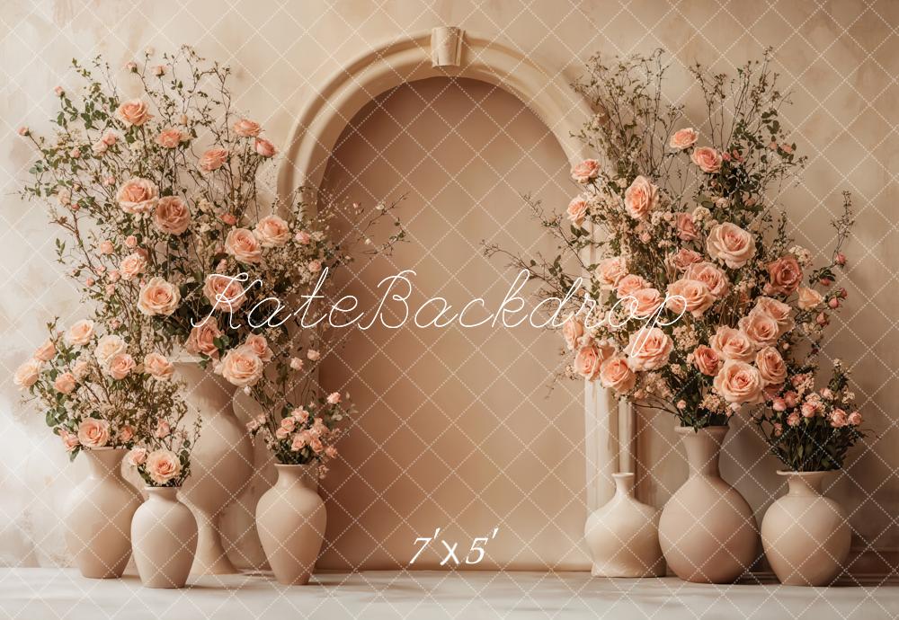 Kate Arch Ceramic Vases Roses Backdrop Designed by Emetselch - Kate Backdrop AU