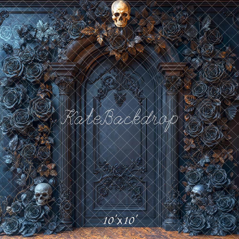 Kate Halloween Skull Arch Dark Wall Backdrop Designed by Emetselch - Kate Backdrop AU