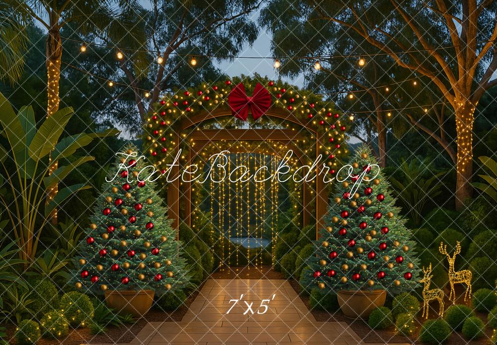 Kate Christmas Archway Trees Backdrop Designed by Mini MakeBelieve - Kate Backdrop AU