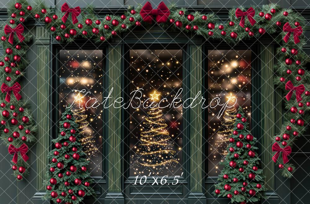 Kate Christmas Window Trees Backdrop Designed by Mini MakeBelieve - Kate Backdrop AU