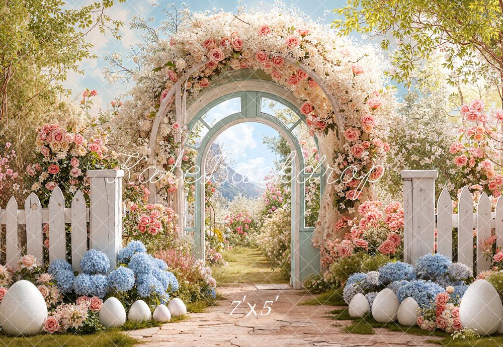 Kate Easter Bunny Flower Arch Garden Backdrop Designed by Chain