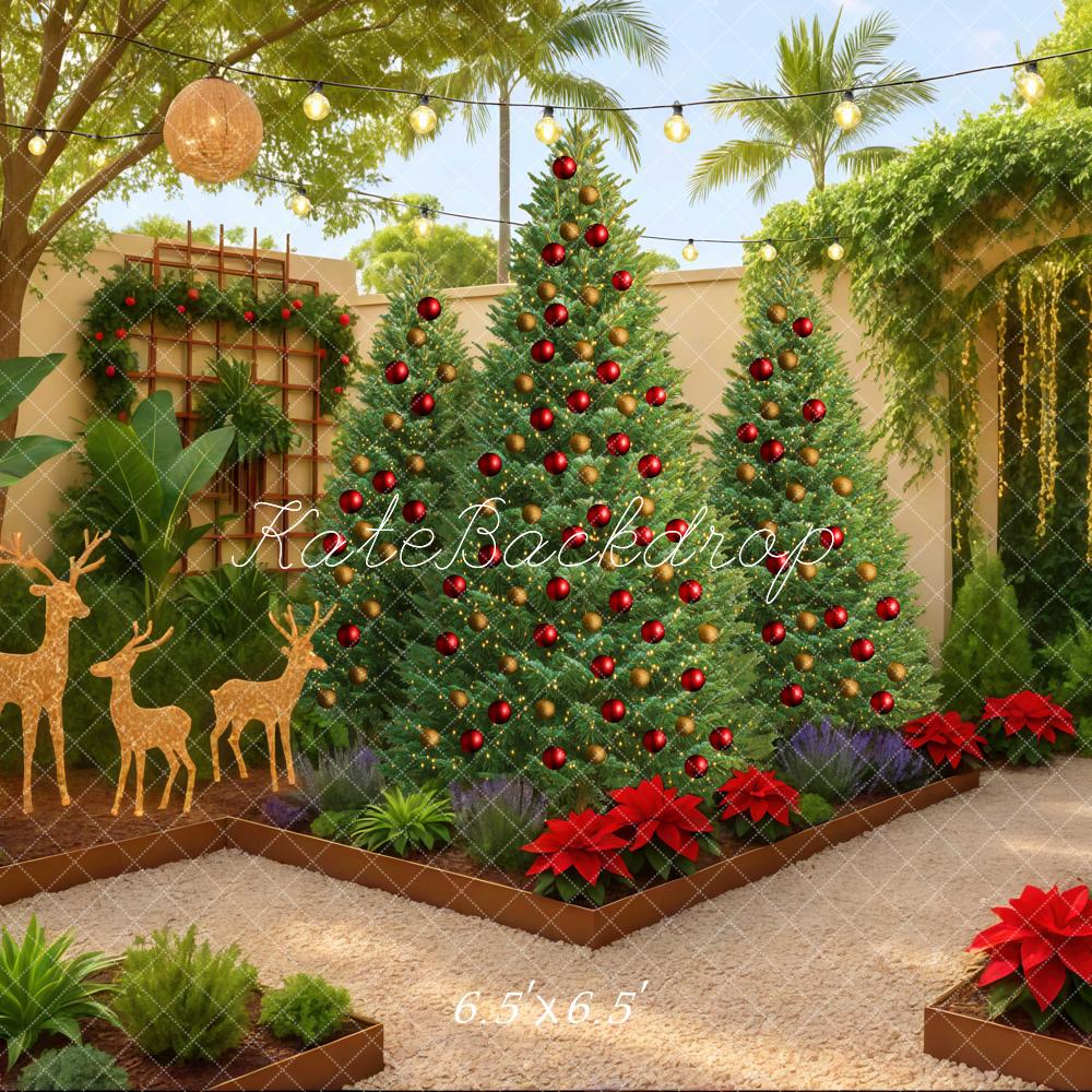 Kate Christmas Garden Trees Backdrop Designed by Mini MakeBelieve - Kate Backdrop AU