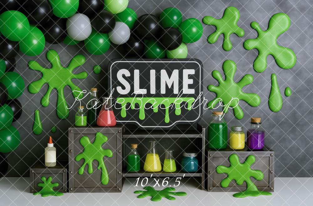 Kate Slime Splatter Bottles Balloons Backdrop Designed by Mini MakeBelieve