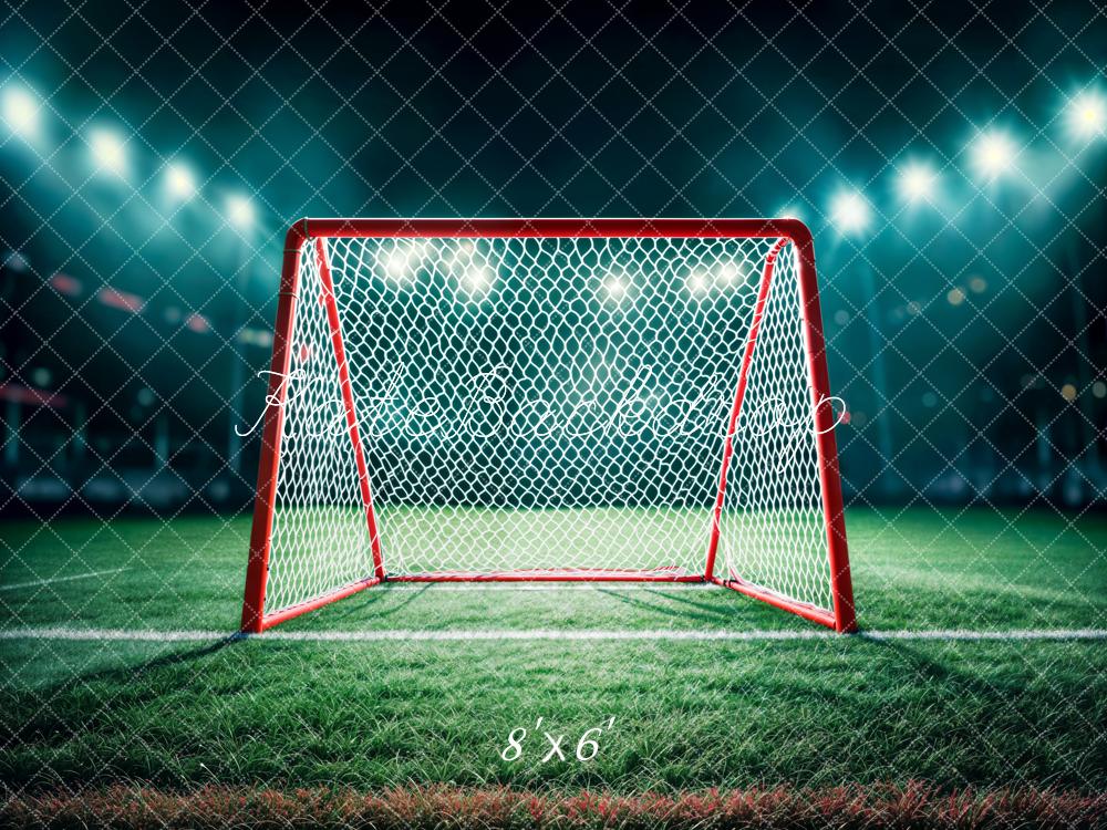 Kate Soccer Goal Net Grass Field Backdrop Designed by Emetselch