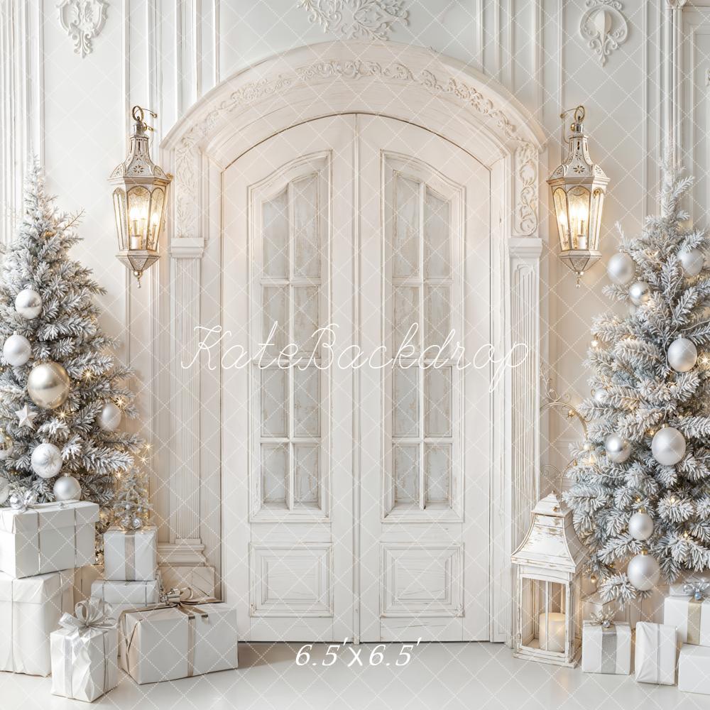 Kate Christmas Trees White Door Backdrop Designed by Emetselch