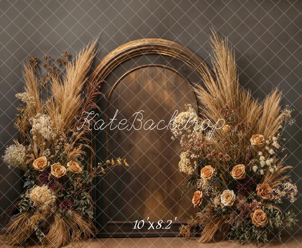 Kate Arch Dried Floral Rustic Backdrop Designed by Emetselch
